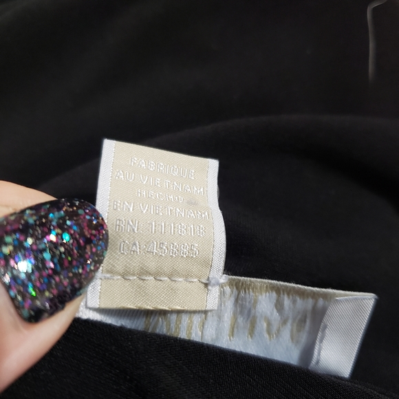 Michael Kors Black Blouse Cutwork Sleeves Size Large - Picture 5 of 6